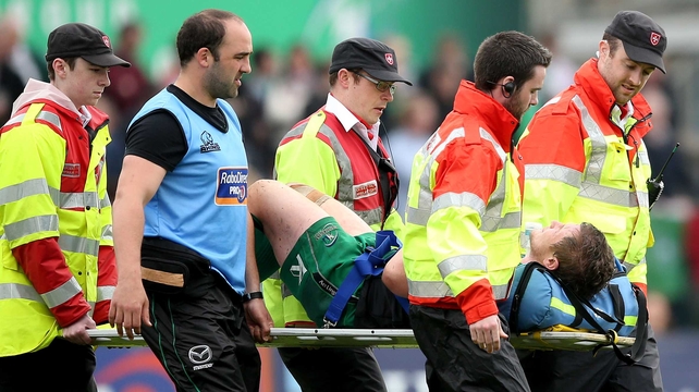 Jason Harris-Wright dislocated his shoulder against the Blues