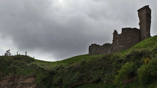 The Giro d'Italia will travel past Red Bay Castle, Cushendall, Co Antrim