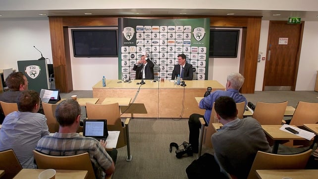 Martin O'Neill speaking to the media today