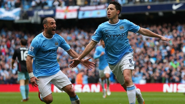 Samir Nasri opened the scoring at the Etihad