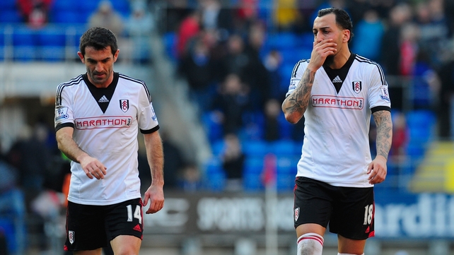 Fulham's Giorgos Karagounis (left ) and Konstantinos Mitroglou (right) are both in the Greece squad