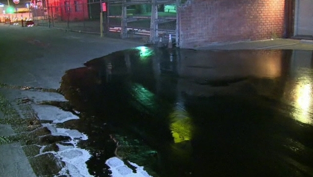 Almost 38,000 litres of oil were spilled following the leak in the above-ground pipeline Almost 38,000 litres of oil were spilled following the leak in the above-ground pipeline