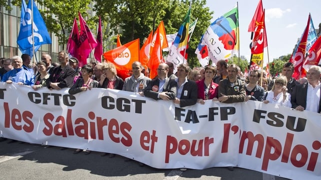 French workers were striking over austerity measures French workers were striking over austerity measures