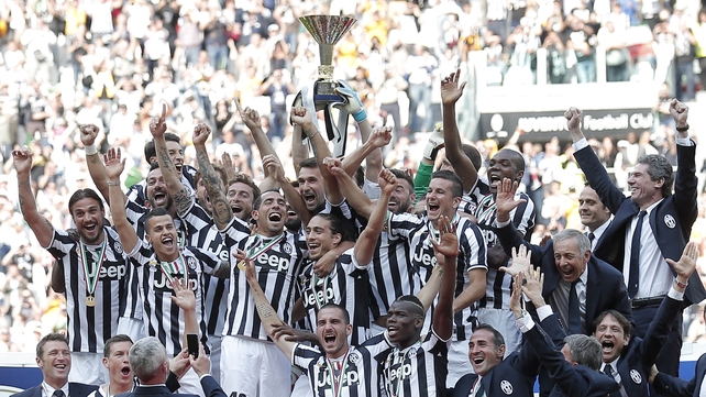 Juventus lifted a third straight Scudetto with record points tally