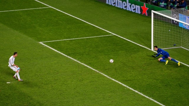 Cristiano Ronaldo scores the final goal of the game from the penalty spot