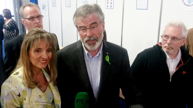 Martina Anderson celebrates with Sinn Féin President Gerry Adams Martina Anderson celebrates with Sinn Féin President Gerry Adams