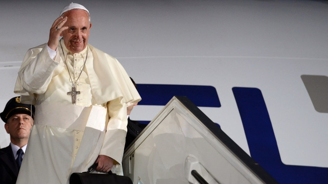 Pope Francis made his remarks on the plane on his way back from a visit to the Middle East Pope Francis made his remarks on the plane on his way back from a visit to the Middle East