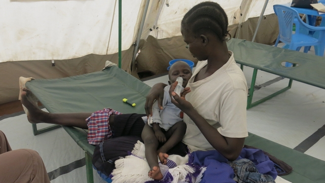 Being able to drink the solution is a sign a patient's condition is beginning to improve. The centre treated at least 125 patients in six days (Pic: Suzan Kiiko/MSF)