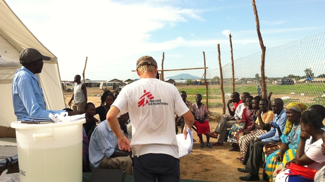 The Health Promotion team receive training in creating awareness about the disease among the local community (Pic: Lara Jonasdottir/MSF)