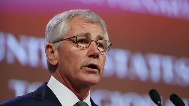 US Defense Secretary Chuck Hagel delivers his speech at the summit in Singapore US Defense Secretary Chuck Hagel delivers his speech at the summit in Singapore