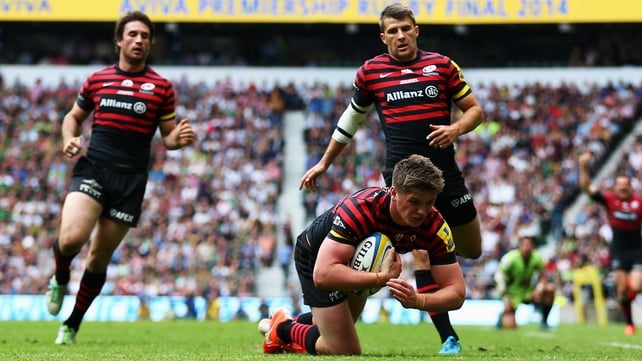 Owen Farrell touched down in the second half but the score was disallowed