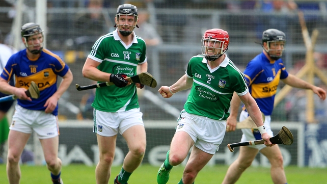 Seamus Hickey celebrates scoring a point late on at Semple Stadium