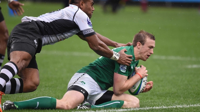 Ciaran Gaffney scored a try for Ireland