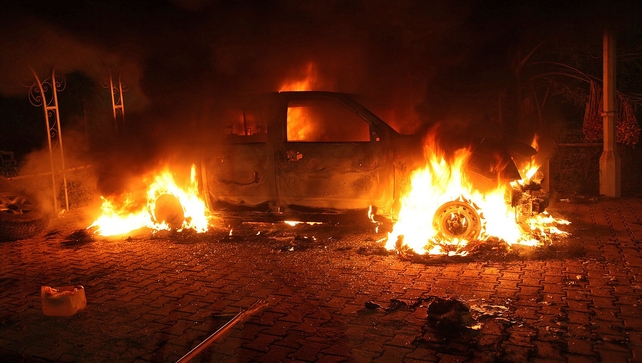 Four Americans, including the US ambassador to Libya Christopher Stevens, were killed in the attack Four Americans, including the US ambassador to Libya Christopher Stevens, were killed in the attack