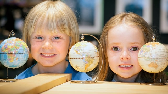 Odhran Keenan (7) and his sister Aoibheann (6) from Galway at the launch of the new National Geographic store at Dublin Airport Odhran Keenan (7) and his sister Aoibheann (6) from Galway at the launch of the new National Geographic store at Dublin Airport