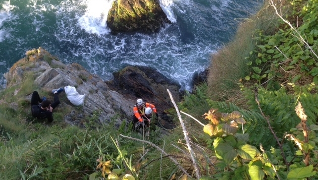 Two men were rescued from cliffs on Howth Head Pic: Irish Coast Guard Two men were rescued from cliffs on Howth Head Pic: Irish Coast Guard