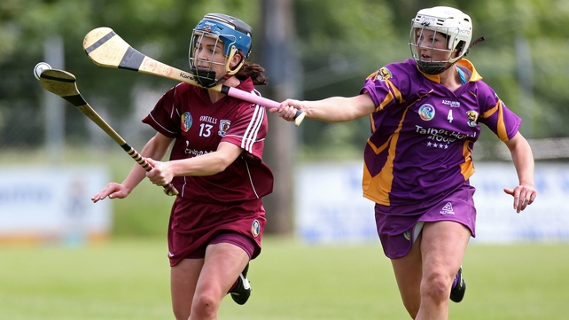 Galway's Noreen Coen (R) and Karen Atkinson of Wexford