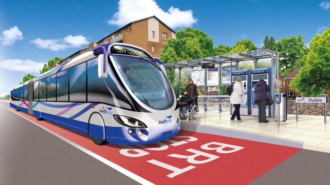 Swiftway system would involve larger 'bendy buses' (Pic: National Transport Authority) Swiftway system would involve larger 'bendy buses' (Pic: National Transport Authority)