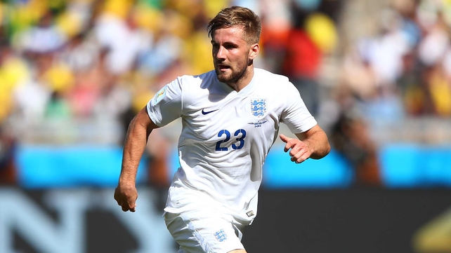 Luke Shaw lined out for England against Costa Rica in the World Cup