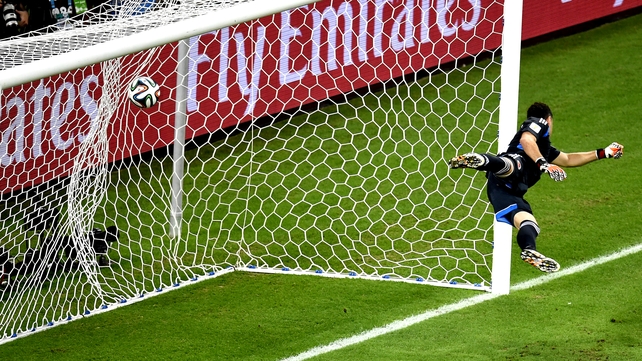 David Ospina in flying form for Colombia during the World Cup