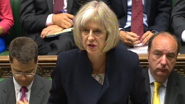 Britain's Home Secretary Theresa May made the announcement in the House of Commons today Britain's Home Secretary Theresa May made the announcement in the House of Commons today
