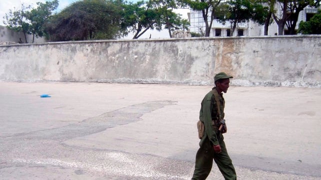 File image of a soldier patrolling outside the presidential palace File image of a soldier patrolling outside the presidential palace