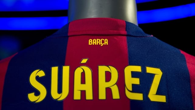 Barcelona fans can already buy Luis Suarez kits but FIFA have blocked any Suarez public appearance at Barca during his ban