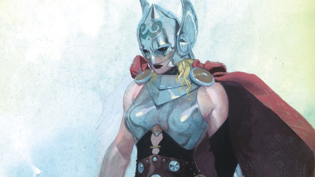 Marvel editor Wil Moss said: 'The inscription on Thor's hammer reads 'Whosoever holds this hammer, if HE be worthy, shall possess the power of Thor.' Well it's time to update that inscription' (Pic: Marvel) Marvel editor Wil Moss said: 'The inscription on Thor's hammer reads 'Whosoever holds this hammer, if HE be worthy, shall possess the power of Thor.' Well it's time to update that inscription' (Pic: Marvel)