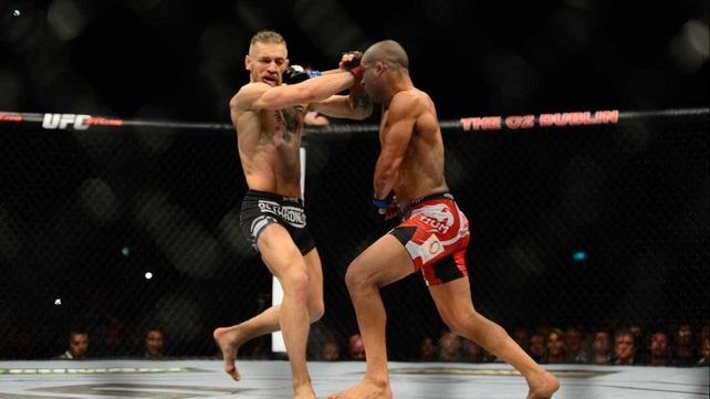 Conor McGregor fought in front of a racous full house at the O2 Arena