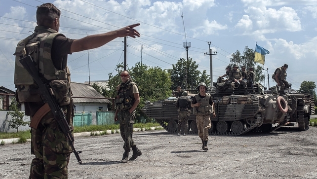 Ukraine has ruled out a ceasefire or negotiations before pro-Russian separatists give up their arms Ukraine has ruled out a ceasefire or negotiations before pro-Russian separatists give up their arms