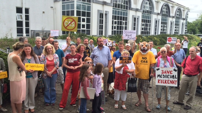 Campaigners have been involved in a 24-hour protest over the ring road extension Campaigners have been involved in a 24-hour protest over the ring road extension