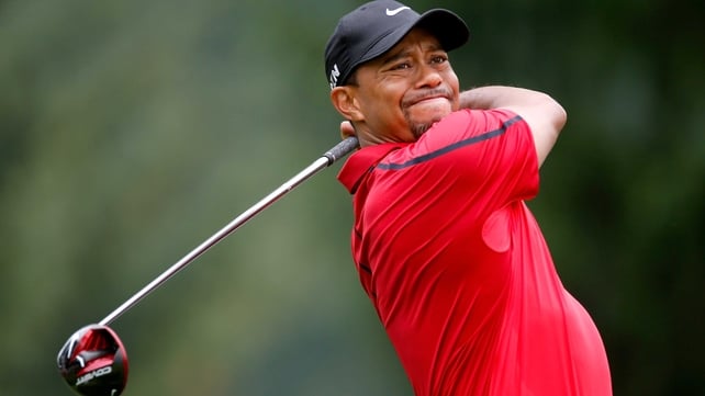 Tiger Woods in action at the WGC-Bridgestone Invitational on Sunday
