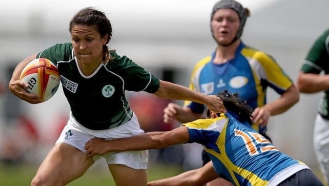 Tania Rosser scored Ireland's second try Tania Rosser scored Ireland's second try