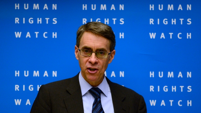 Kenneth Roth and his colleague Sarah Leah Whitson were due to take part in a report release Kenneth Roth and his colleague Sarah Leah Whitson were due to take part in a report release