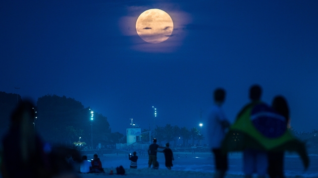 The moon appeared 14% bigger and 30% brighter than normal as it reached the point in its orbit closest to the Earth The moon appeared 14% bigger and 30% brighter than normal as it reached the point in its orbit closest to the Earth