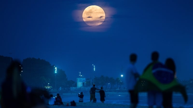 The moon appeared bigger and brighter than normal as it reached the point in its orbit closest to the Earth, known as 'perigee'