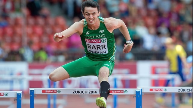 Irish record holder Thomas Barr will now line out in tomorrow's semi-final