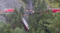 Swiss train derailed by landslide Swiss train derailed by landslide