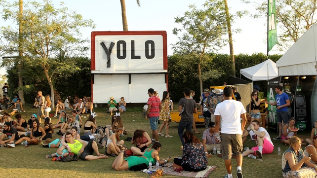 Yolo at the Coachella Valley Music & Arts Festival at the Empire Polo Club Yolo at the Coachella Valley Music & Arts Festival at the Empire Polo Club
