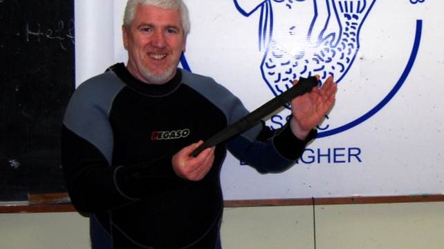 Michael O'Rourke found the sword during a routine exercise Michael O'Rourke found the sword during a routine exercise