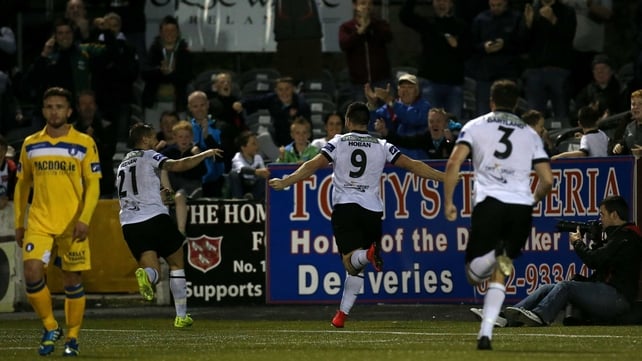 Patrick Hoban celebrates scoring the winner
