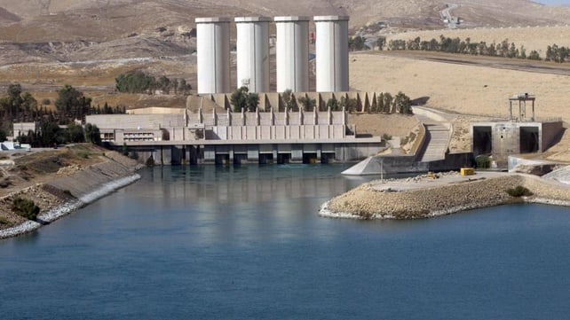 The dam on the southern shores of Mosul lake provides electricity to much of the region The dam on the southern shores of Mosul lake provides electricity to much of the region