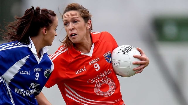 Caroline O'Hanlon (Right) star of the show for Armagh in Tullamore