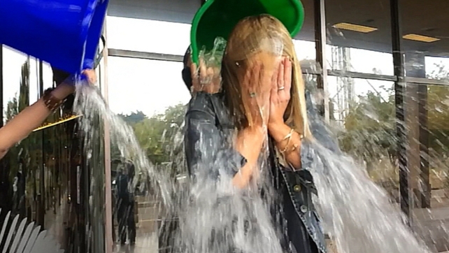 RTÉ's Sharon Ní Bheoláin participated in the ice bucket challenge RTÉ's Sharon Ní Bheoláin participated in the ice bucket challenge