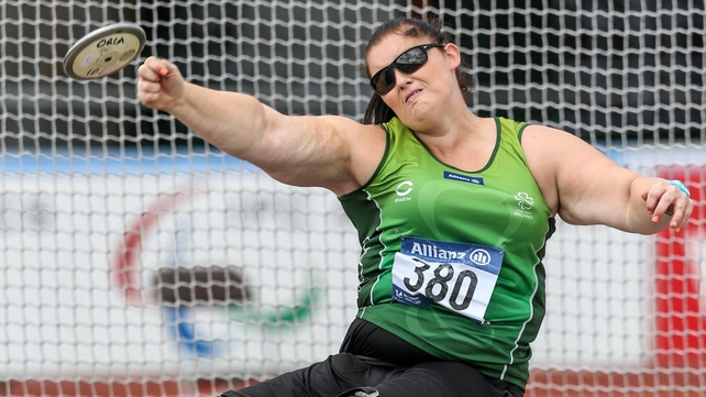 Orla Barry in action on her way to winning the silver medal
