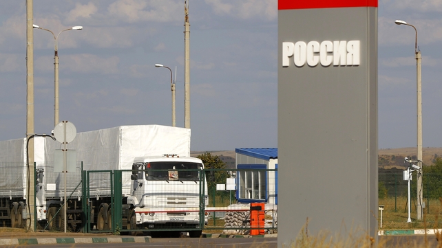 Aid convoy had been at the Russian-Ukrainian border since 14 August Aid convoy had been at the Russian-Ukrainian border since 14 August