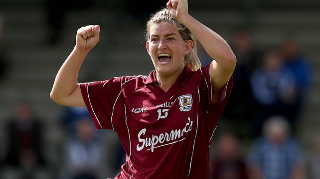 Galway's Aoibheann Daly celebrates at the final whistle