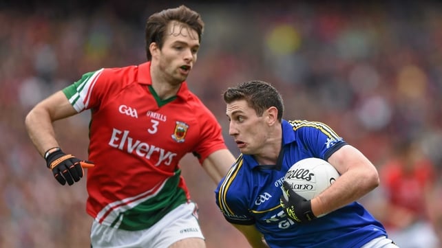 Kerry's Paul Geaney in action against Ger Cafferkey of Mayo