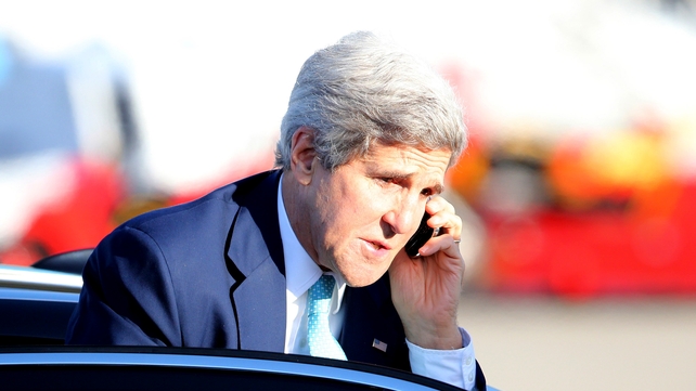 Mr Kerry said that the US was using"every...tool" at its disposal to secure the release of other Americans held hostage in Syria Mr Kerry said that the US was using"every...tool" at its disposal to secure the release of other Americans held hostage in Syria