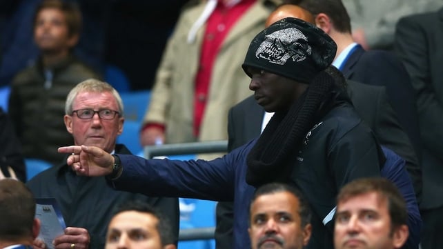 Mario Balotelli seen in the crowd during Liverpool's Premier League clash with Manchester City